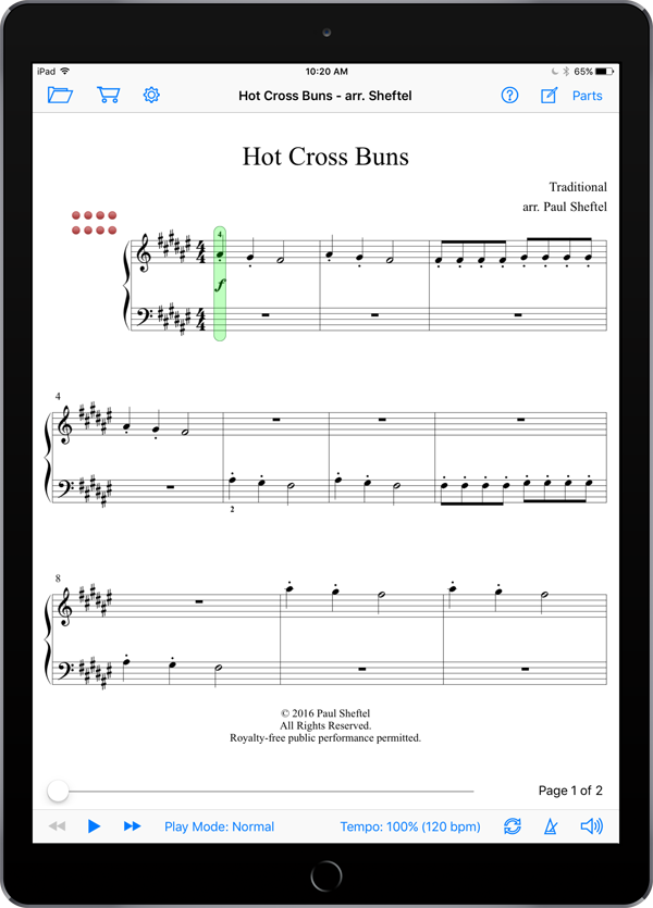 Beginning Piano Tunes for Pre-Readers  Super Score Sample