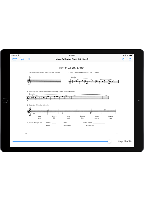 Music Pathways: Piano Activities – Level B  Super Score Sample