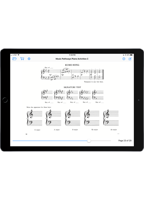 Music Pathways: Piano Activities – Level C  Super Score Sample