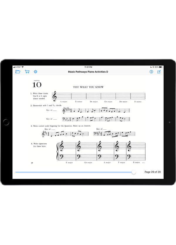 Music Pathways: Piano Activities – Level D  Super Score Sample