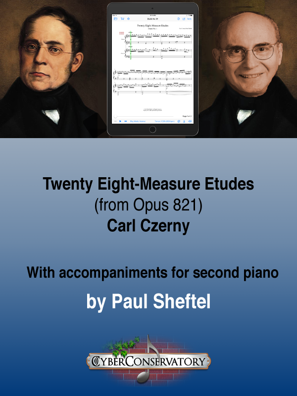 Twenty Eight-Measure Etudes by Carl Czerny  Cover Art