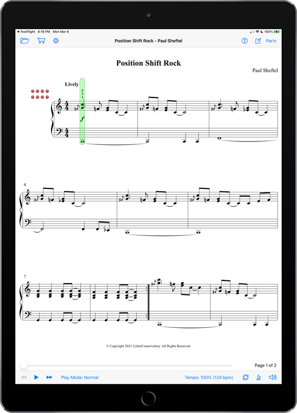 Shifting Shapes by Paul Sheftel  Super Score Sample