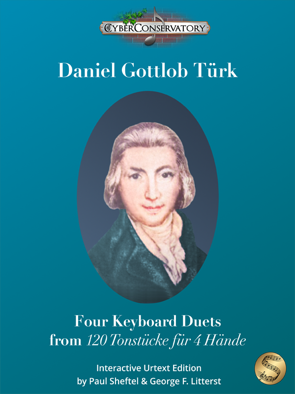 Four Keyboard Duets from 120 Tonstücke für 4 Hände by Daniel Gottlob Türk  Cover Art