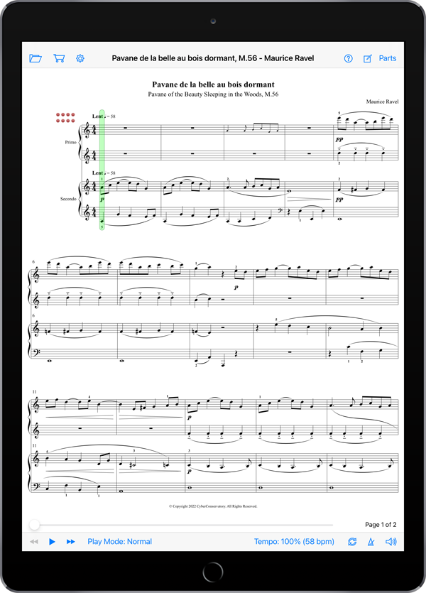 Pavane de la belle au bois dormant, M.56 by Maurice Ravel  Super Score Sample