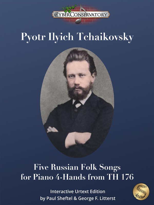 Five Russian Folk Songs for Piano 4-Hands by Pyotr Ilyich Tchaikovsky